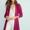 Next Damen LONGLINE - Strickjacke - Purple