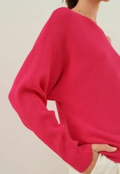 Next Damen OFF THE SHOULDER - Strickpullover - Bright Pink -Next Verkäufe 2022 cbd198daffe642289a7bf6abfea41abc