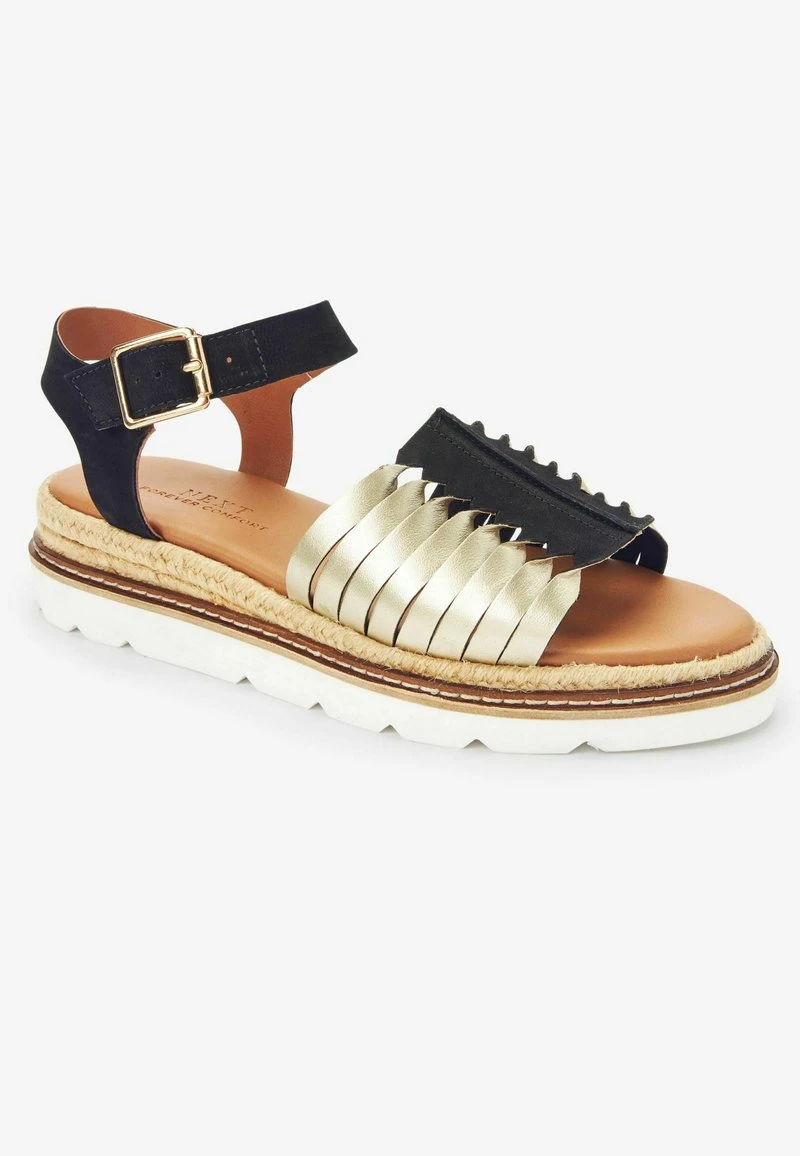 Next Damen FOREVER COMFORT TWIST - Plateausandalette - Black Gold 2 Next Damen FOREVER COMFORT TWIST - Plateausandalette - Black Gold – Bild 2