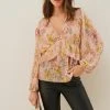 Next LACE LONG SLEEVE - Bluse - Pink Print | Damen