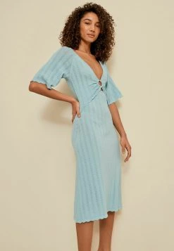 Next CUT-OUT D-RING - Strickkleid - Blue | Damen