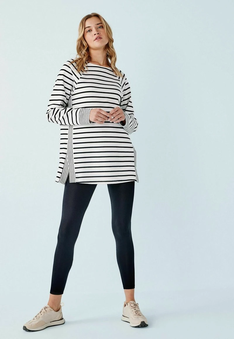 Next Damen PREMIUM STRIPE - Sweatshirt - Black On White 1 Next Damen PREMIUM STRIPE - Sweatshirt - Black On White