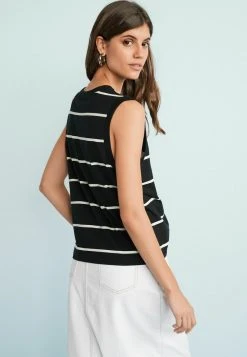 Damen NEXT CREW NECK TANK - Top - Black White Stripe -Next Verkäufe 2022 cd6d541c9255489bb5ae66316b6ad7d1