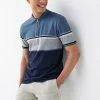 Next BLOCKED ZIP NECK - Poloshirt - Blue | Herren