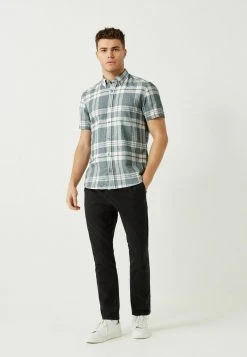 Next SHORT SLEEVE - Hemd - Grey Linen Blend | Herren