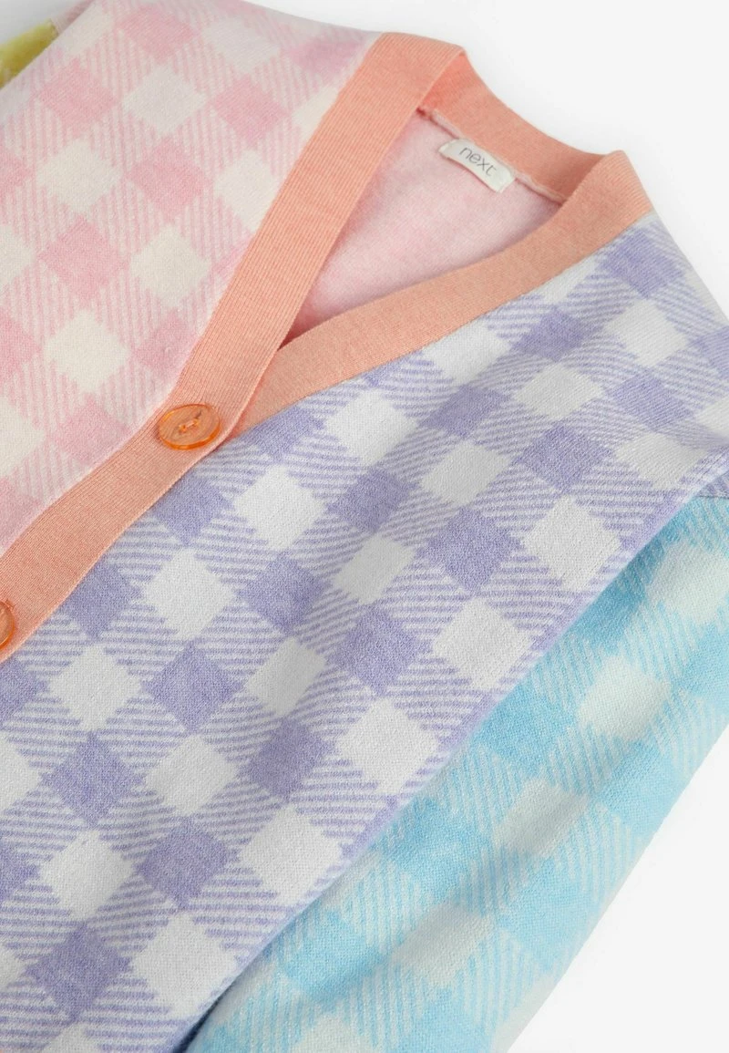 Next Kinder GINGHAM - Strickjacke - Pink / Blue / Yellow 3 Next Kinder GINGHAM - Strickjacke - Pink / Blue / Yellow – Bild 3