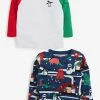 Next Kinder 2 PACK CHRISTMAS PRINT - Langarmshirt - Blue