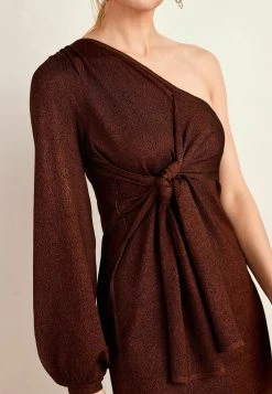 Next Damen ONE SHOULDER - Strickkleid - Brown -Next Verkäufe 2022 cf9b74934a04423ea29834a36c04554d