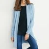 Next Damen LONGLINE - Strickjacke - Light Blue