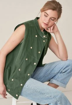 Next Damen Weste - Khaki Green -Next Verkäufe 2022 cfb93bbb6404435f800f3358d2fb4164