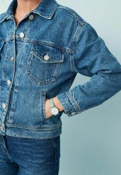 Next Damen Jeansjacke - Mid Blue -Next Verkäufe 2022 d00e82d8ccd34fbe84cad402559d712b