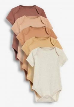 Next Unisex 5 PACK SHORT SLEEVE - Body - Tan