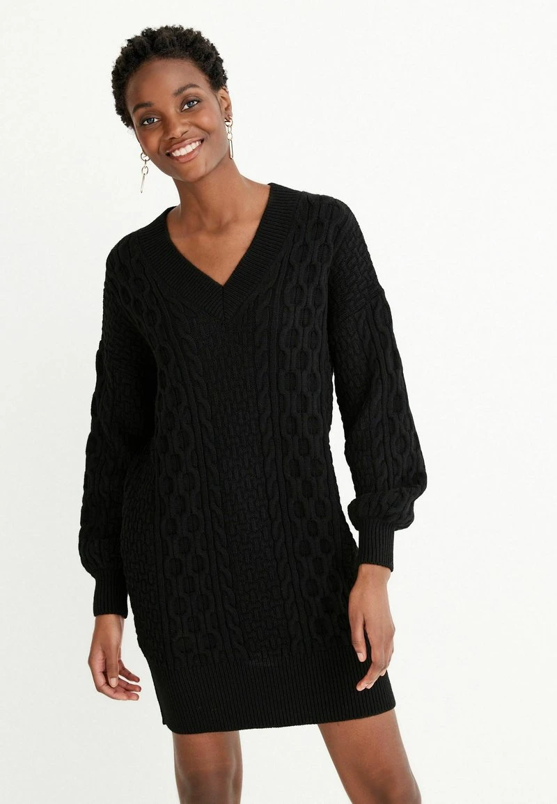 Next Damen CABLE - Strickkleid - Black 1 Next Damen CABLE - Strickkleid - Black