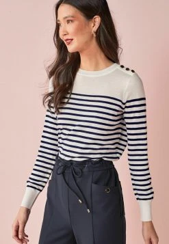 Next Damen BUTTON DETAIL LIGHTWEIGHT - Strickpullover - Light Blue -Next Verkäufe 2022 d1fb14cfc34644c5bac81caa1d81c59f