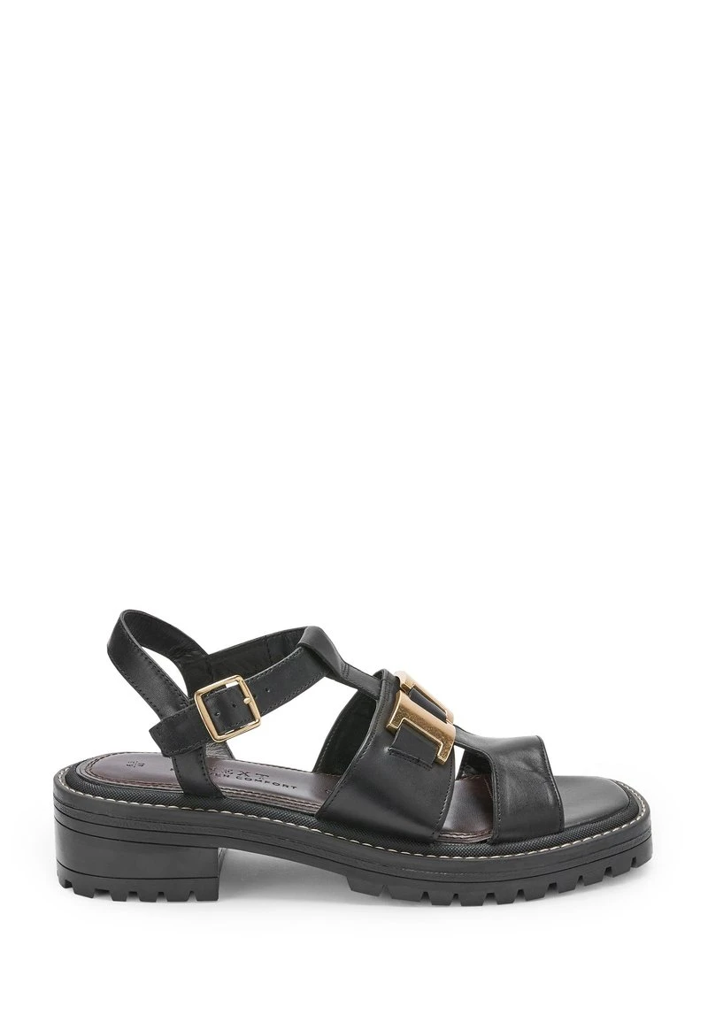 Next Damen CHUNKY SQUARE TOE - Plateausandalette - Black 1 Next Damen CHUNKY SQUARE TOE - Plateausandalette - Black