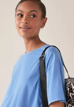 Next Damen BOXY RELAXED FIT - T-Shirt Basic - Blue
