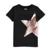 Next Kinder SEQUIN STAR - T-Shirt Print - Black Gold