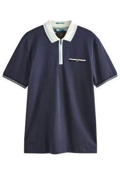 Next Herren Poloshirt - Navy Blue Zip Neck -Next Verkäufe 2022 d44893dfb2f9428b9b790995d57ec1eb