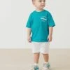 Next Kinder TONAL OVERSIZED SET - Shorts - Turquoise Blue