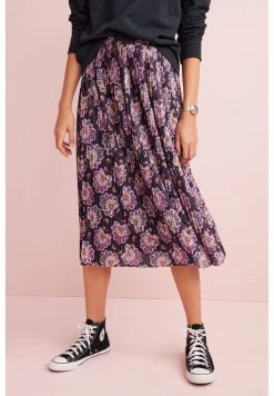 Next Damen A-Linien-Rock - Navy Blue Floral