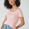 Next Damen SLOUCH - T-Shirt Basic - Light Pink