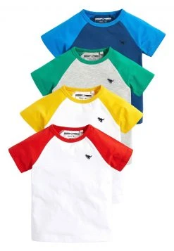 Next Unisex MULTI 4 PACK RAGLAN SLEEVE T-SHIRTS (3MTHS-7YRS) - T-Shirt Print - White