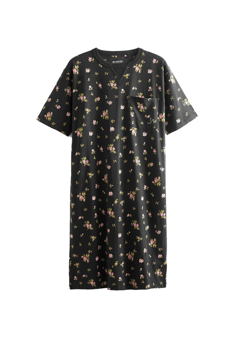 Next Damen Nachthemd - Black Floral 4 Next Damen Nachthemd - Black Floral – Bild 4
