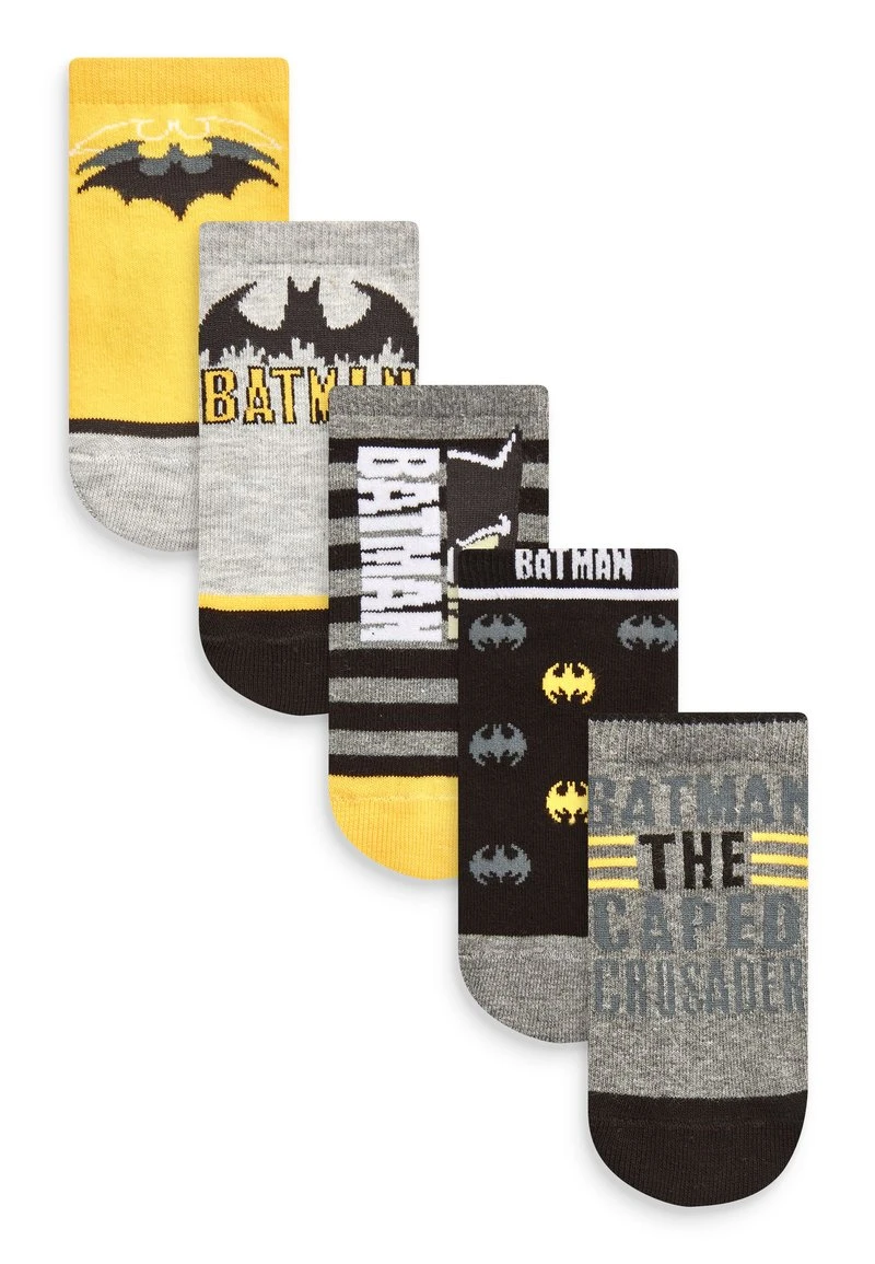 Next Kinder 5 PACK RICH - Socken - Yellow Grey Batman 1 Next Kinder 5 PACK RICH - Socken - Yellow Grey Batman