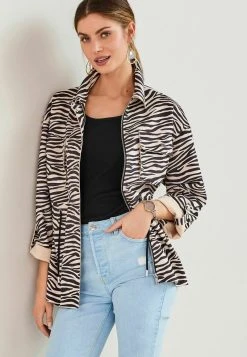Next Damen Leichte Jacke - Animal Zebra