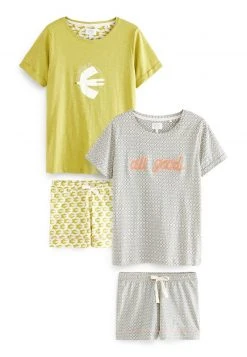 Next Damen 2 PACK - Pyjama - Green/ Grey