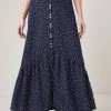 Next Damen Maxirock - Navy Blue Spot