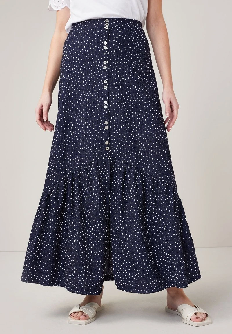 Next Damen Maxirock - Navy Blue Spot 1 Next Damen Maxirock - Navy Blue Spot