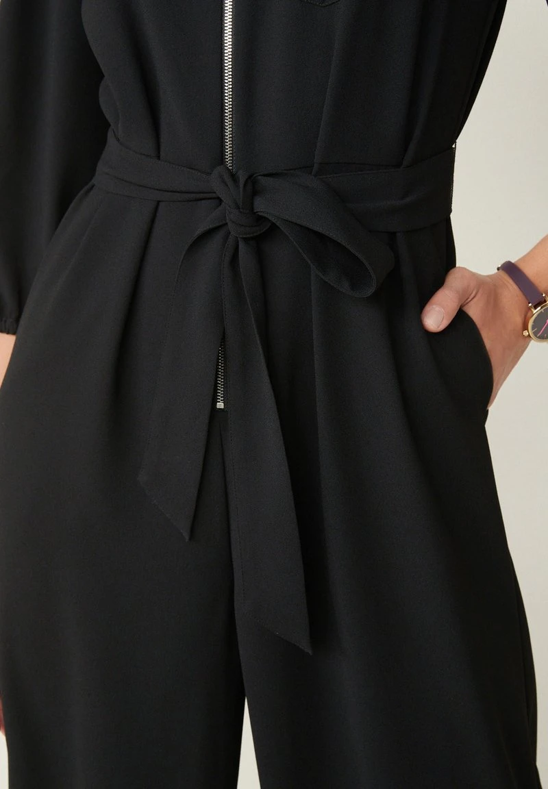 Next Damen BELTED ZIP - Jumpsuit - Black 2 Next Damen BELTED ZIP - Jumpsuit - Black – Bild 2