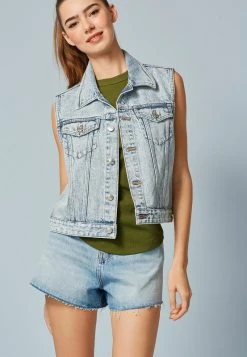 Next Damen SLEEVELESS GILET - Weste - Bleach Blue Acid Wash -Next Verkäufe 2022 d9b0c7ea16db453289be2451ccc113bd