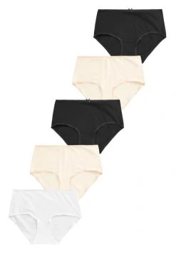 Next Damen COTTON KNICKERS FIVE PACK-MIDI - Panties - Black