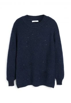 Next Damen SEQUIN STITCH DETAIL - Strickpullover - Dark Blue -Next Verkäufe 2022 da949cb20dcc45ee9684cd5295f372cb