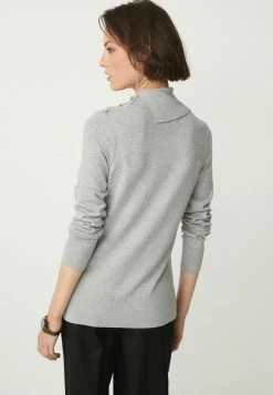 Next Damen SPLIT ROLL NECK - Strickpullover - Grey -Next Verkäufe 2022 dad195ab5b474a09a93204fee82fe8eb