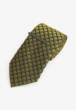 Next Herren TEXTURED 2 PACK WITH CLIP - Krawatte - Yellow Dark Blue -Next Verkäufe 2022 dbffe91fe4ea4fd595af0b2a79136e71