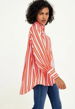 Next STRIPE OVERSIZE - Hemdbluse - Orange | Damen -Next Verkäufe 2022 dc8250df6b9a47588c809b614aadb740