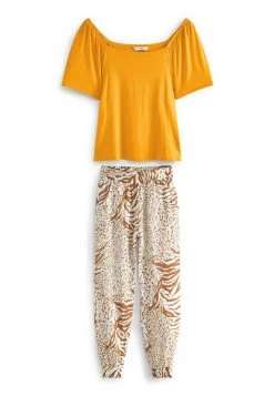 Next SET - Nachtwäsche Set - Ochre Yellow Animal | Damen -Next Verkäufe 2022 dca7c1be09454e2e85ee89cd40960d4c