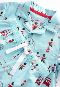 Next Kinder BUTTON THROUGH SHORT - Nachtwäsche Set - Blue London Soldier -Next Verkäufe 2022 dd8c328f094a4172965bc073efa21e35
