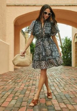 Next Damen SLEEVE MINI - Freizeitkleid - Spliced Animal Print