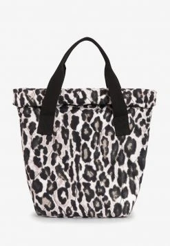Next Damen PRINTED FOLDOVER TOP - Shopping Bag - White, Black
