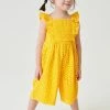 Next Kinder BRODERIE - Jumpsuit - Mango Yellow