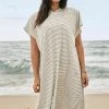 Next PONCHO - Strandaccessoire - White Stripe | Damen