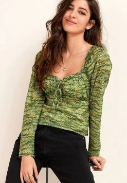 Next Damen LONG SLEEVE SQUARE NECK - Bluse - Lime Green Spacedye -Next Verkäufe 2022 df2f5d5657274c12ba859698dc404094