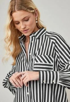 Next STRIPE OVERSIZE - Hemdbluse - Monochrome | Damen -Next Verkäufe 2022 dfa348bcce1a46da967f03a69cae9a02