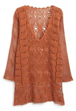 Next LONG SLEEVED CROCHET - Freizeitkleid - Rust Brown | Damen -Next Verkäufe 2022 dfb4b0e18b884a69a5547ba1bdb66c43