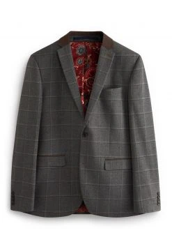 Next Herren CHECK SUIT - Anzugsakko - Grey