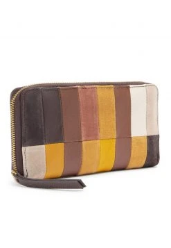 Next Damen PATCHWORK LARGE PURSE - Geldbörse - Ochre Yellow